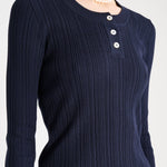 Nackiyé Knitwear Keep Close Henley Organic Cotton Knit