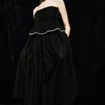 Nackiyé Tops Naked Skin Mini Top with Pearls