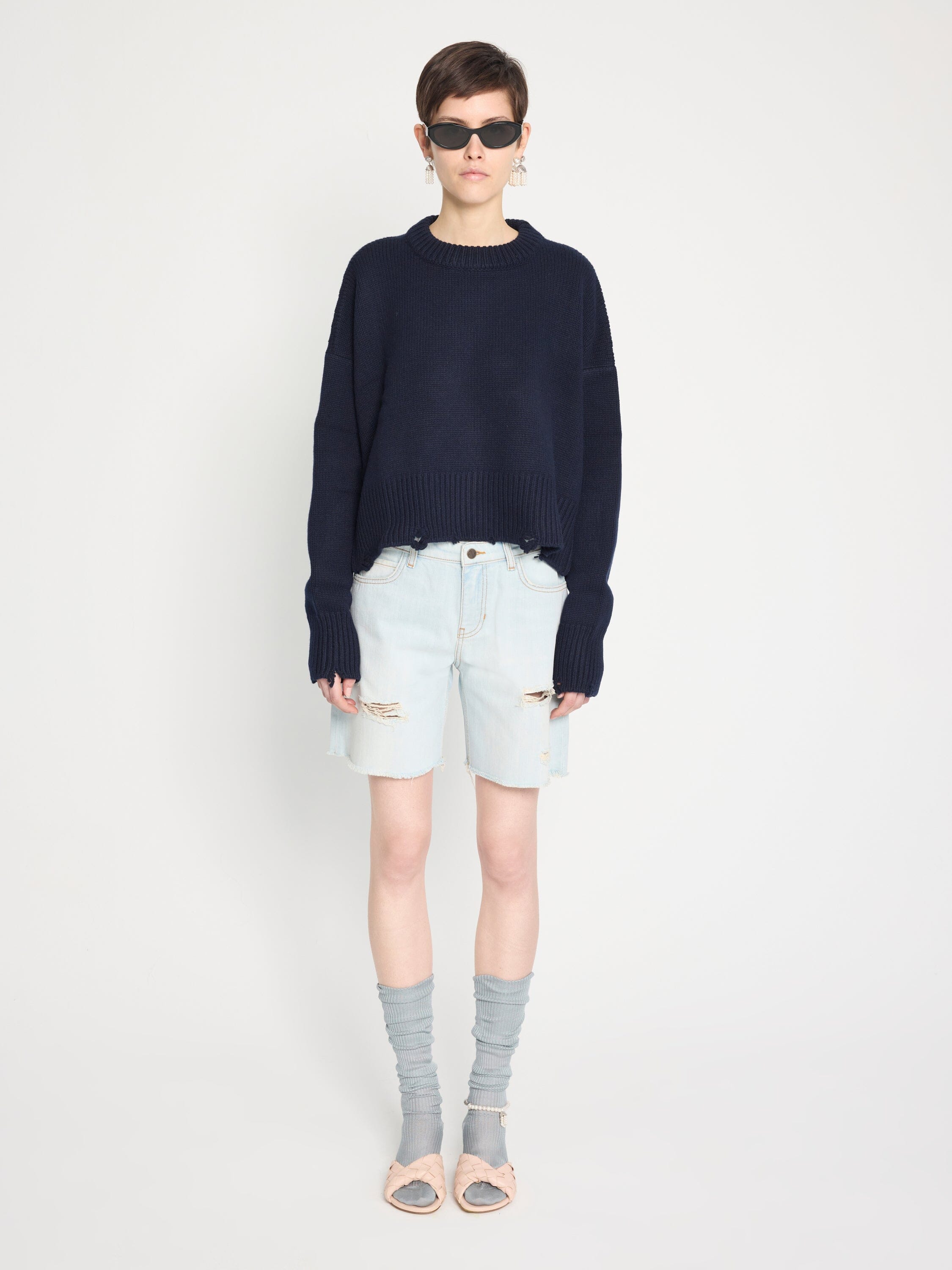 Nackiyé Pant Distressed Denim Shorts