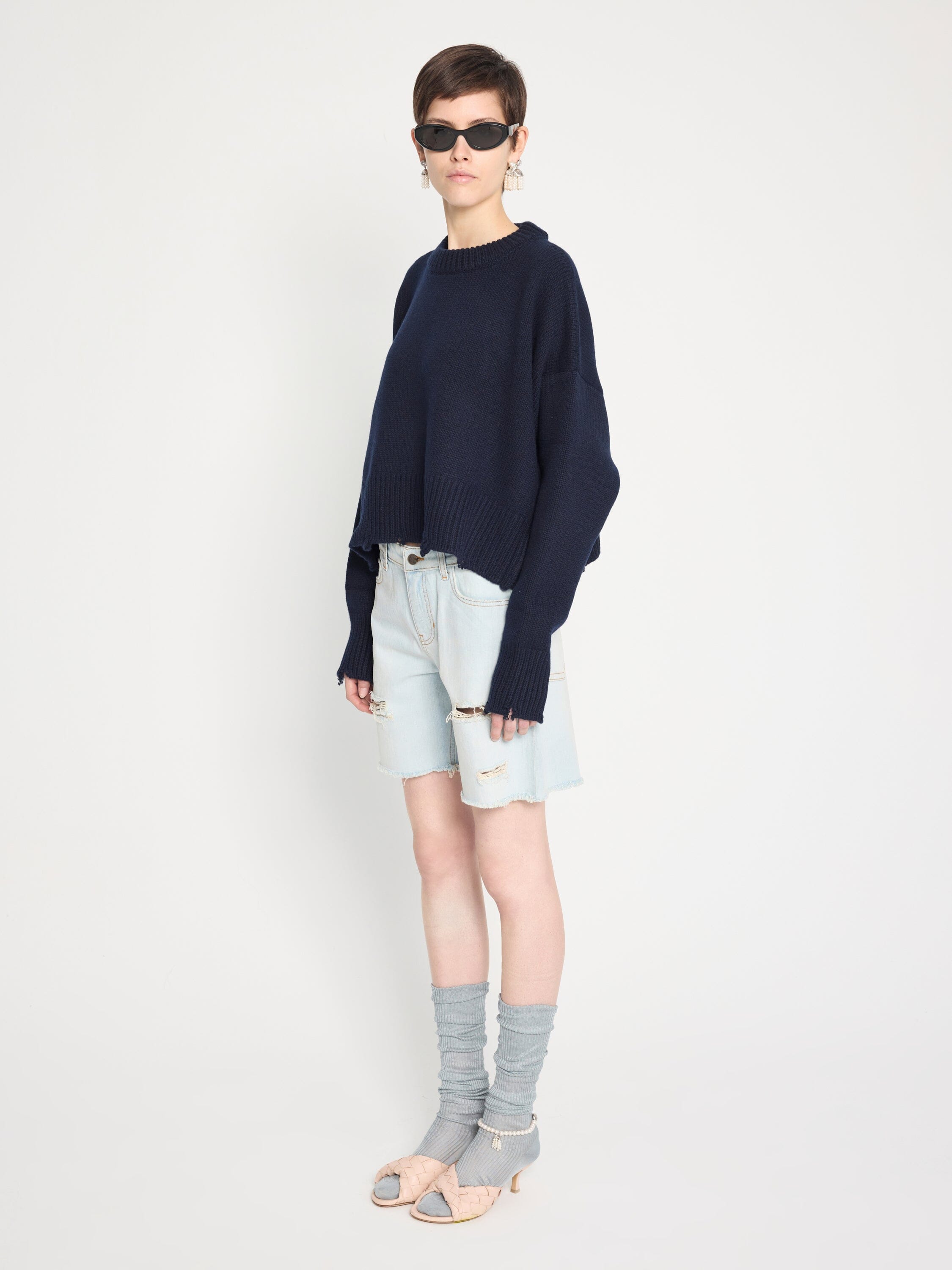 Nackiyé Pant Distressed Denim Shorts