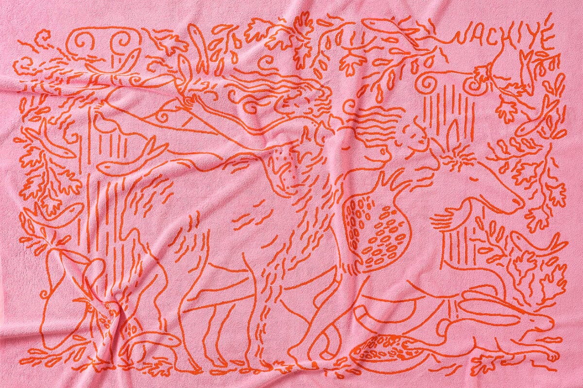Nackiyé Towels Fete Yacht Towel in Candy/Orange
